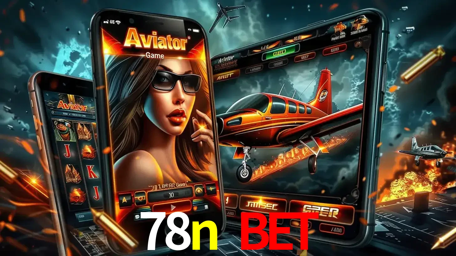 O popular jogo de apostas Aviator exibido em vários celulares e tablets, mostrando a interface emocionante e a ação de voo disponíveis para jogar agora no 78n bet.