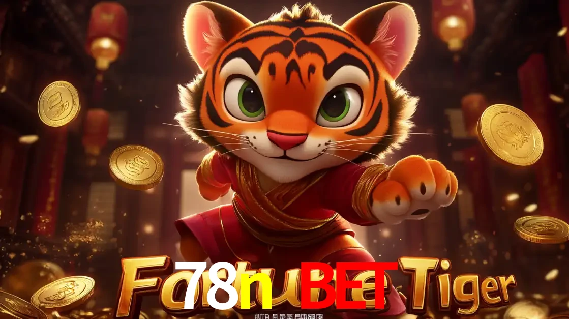 O carismático mascote do jogo de slot Fortune Tiger, um tigre fofo em pose de artes marciais, pronto para trazer sorte e multiplicadores de ganhos no cassino online 78n bet.