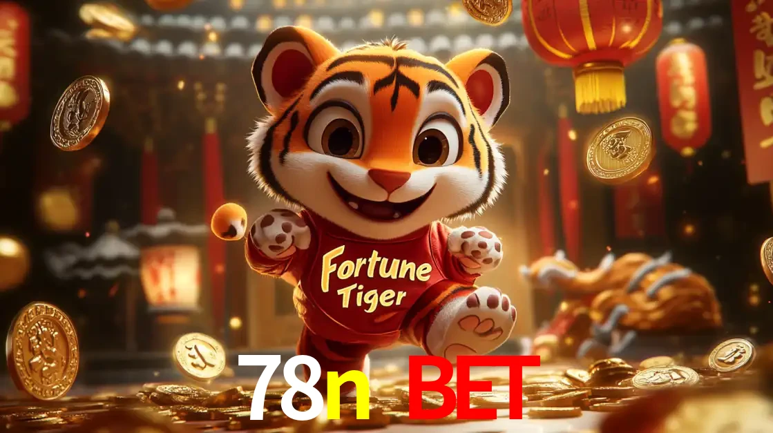 O alegre personagem do Fortune Tiger correndo sobre um caminho de moedas de ouro, simbolizando os grandes prêmios e a diversão do popular jogo de slot do 78n bet.